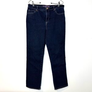 Gloria Vanderbilt Amanda Jeans Women’s Size 12P Dark Wash Two-Tone Stitching
